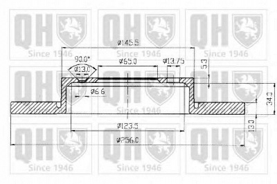 QUINTON HAZELL bdc3713 -  Тормозной диск